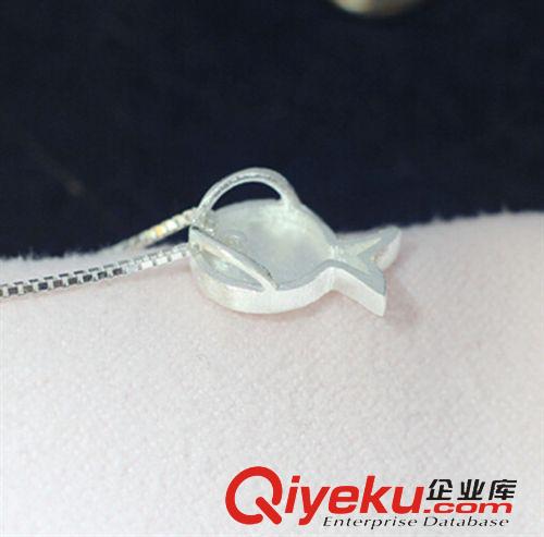 項鏈專區 廠家批發 925純銀首飾 【素銀拉絲寶貝魚套鏈】小魚項鏈混批