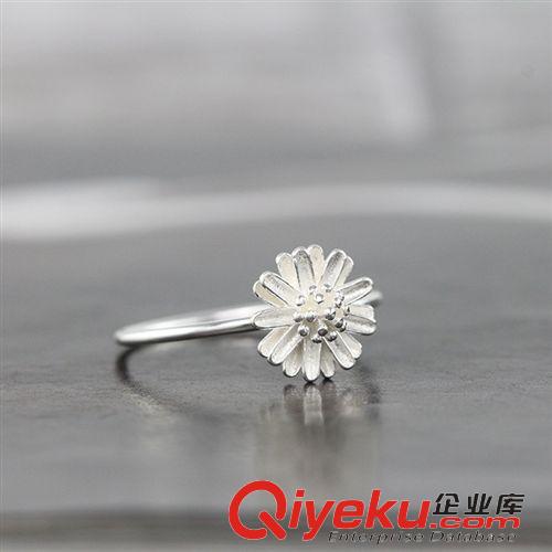 手飾專區(qū) 廠家批發(fā) 925純銀首飾 【太陽(yáng)花戒指】金色小雛菊純銀戒指混批