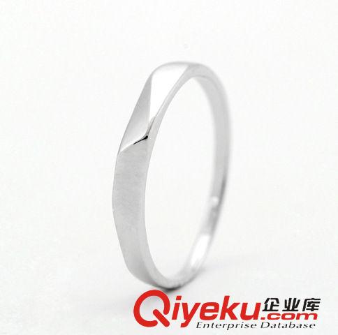 手飾專區 廠家批發925純銀首飾2014新款【光切面單戒】純銀戒指詩尚混批