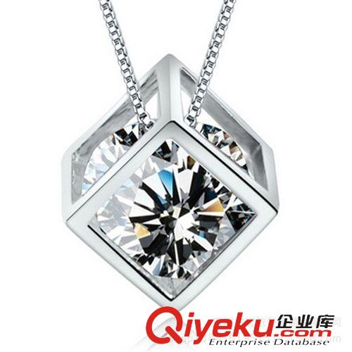 吊墜專區(qū) 女款魔方方塊925銀吊墜 韓款愛情銀飾品純銀項鏈首飾 批發(fā)代發(fā)原始圖片3