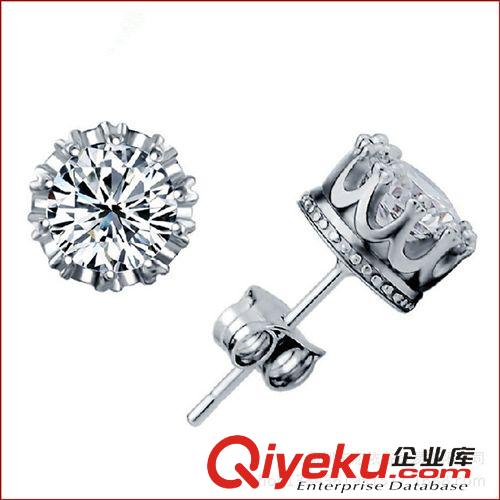 耳飾專區(qū) 戀依谷 925純銀鑲鉆耳環(huán)女耳飾 韓國 可愛雪花耳扣 韓版 批發(fā)混批