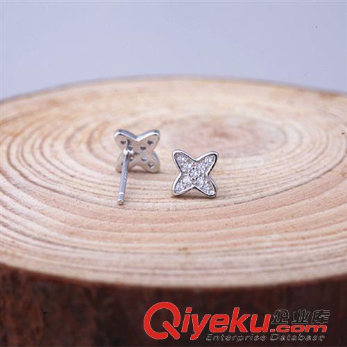 純銀專區(qū) 四葉草耳釘 地?cái)偠?韓國(guó)耳釘 防過敏耳釘 韓版滿鉆時(shí)尚耳飾