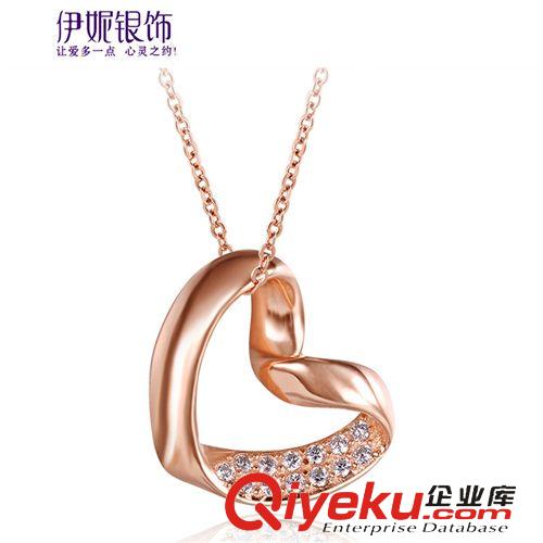 熱銷專區 【伊妮】精致時尚立體心形吊墜 純手工鑲嵌鋯石 女款 供應批發