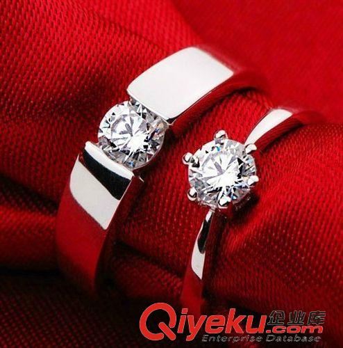 國庫純銀【大眾款】 純銀925鍍白金 永恒誓言 結(jié)婚對戒 情侶戒指 韓版潮人 戒指飾品原始圖片2