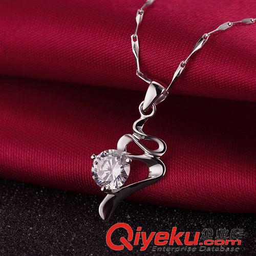 國(guó)庫(kù)純銀【大眾款】 廠家直銷假一賠十925純銀項(xiàng)鏈 時(shí)尚鑲鉆吊墜可定制簡(jiǎn)約時(shí)尚吊墜原始圖片3