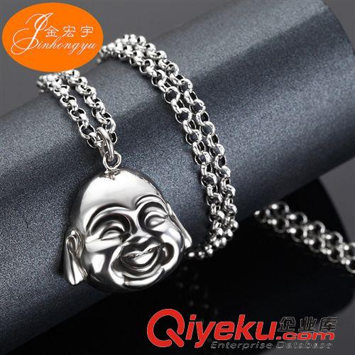 S925泰銀 佛教彌勒像泰銀項(xiàng)鏈鎖骨 S925純銀飾品毛衣鏈 首飾批發(fā) 廠家直銷(xiāo)