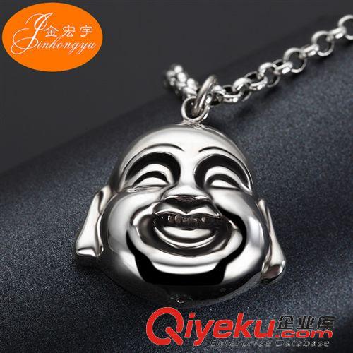 S925泰銀 佛教彌勒像泰銀項(xiàng)鏈鎖骨 S925純銀飾品毛衣鏈 首飾批發(fā) 廠家直銷(xiāo)