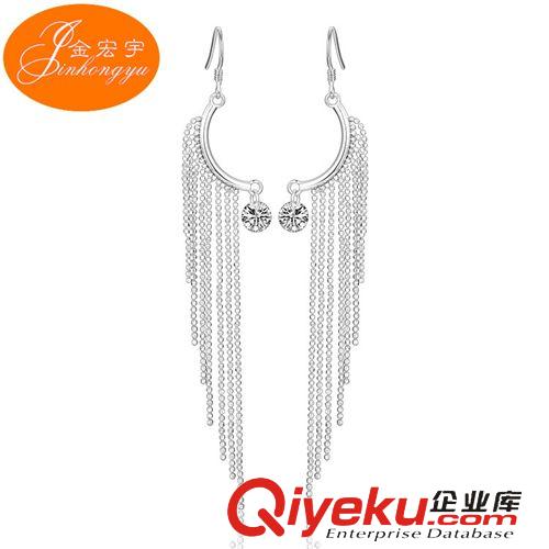 S925耳飾 鑲鉆字母耳釘 {dj0}品質(zhì)高貴氣質(zhì) 時(shí)尚品牌純銀飾品首飾耳釘 批發(fā)