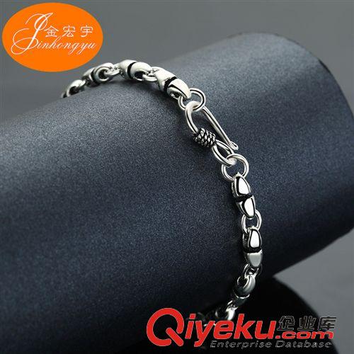 S925手鏈 925銀手鏈 復古個性特色純銀飾品 淘寶熱賣經典男女式手鏈 批發原始圖片2