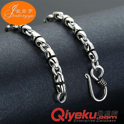 S925手鏈 925銀手鏈 復古個性特色純銀飾品 淘寶熱賣經典男女式手鏈 批發原始圖片3