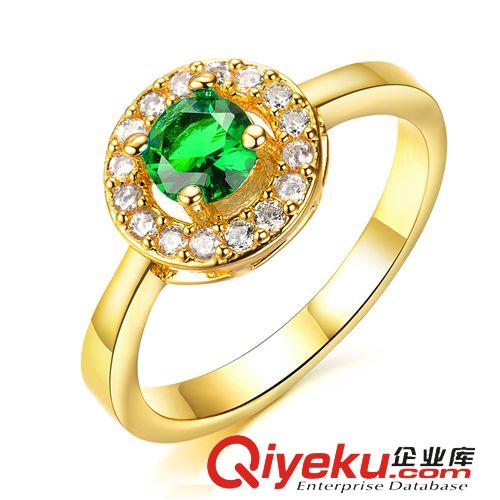 2015新款上市  戒指 鍍18K金 奢華鑲嵌3A鋯石女鉆戒 新娘小飾品 代銷加盟KJ014原始圖片3