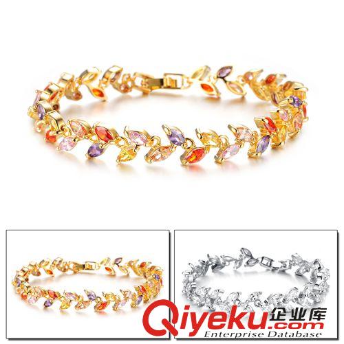 鎮(zhèn)店之寶（推薦） 手鏈 鍍18K金鋯石貴婦手鏈 波西米亞款滿鉆微鑲新娘手飾 KS937