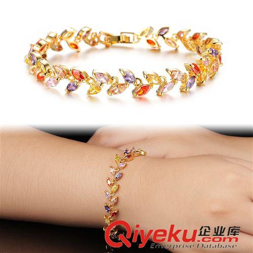鎮(zhèn)店之寶（推薦） 手鏈 鍍18K金鋯石貴婦手鏈 波西米亞款滿鉆微鑲新娘手飾 KS937
