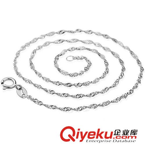 項(xiàng)鏈單鏈（吊墜配鏈） 單鏈 鎖骨鏈 純銀假一賠十 16/18寸水波配鏈 女士 禮物 SL334