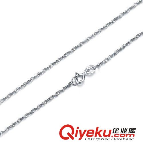 項(xiàng)鏈單鏈（吊墜配鏈） 單鏈 鎖骨鏈 純銀假一賠十 16/18寸水波配鏈 女士 禮物 SL334