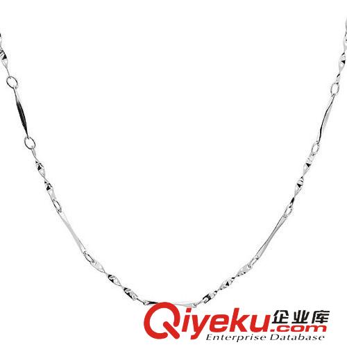 項(xiàng)鏈單鏈（吊墜配鏈） 單鏈  純銀假一賠十 16/18寸批角間雙扭 時(shí)尚  女士項(xiàng)鏈SL331原始圖片2