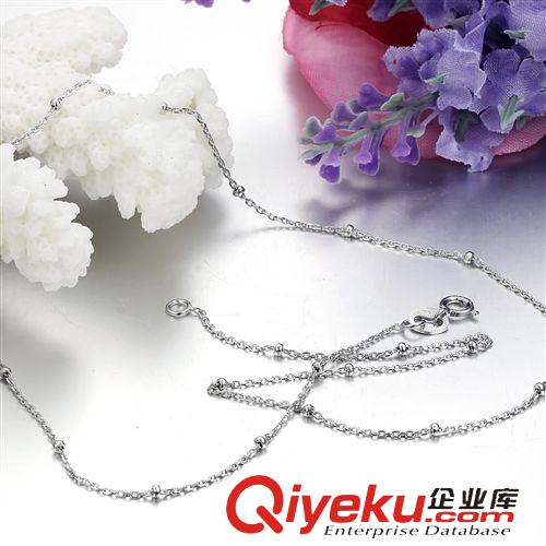 項鏈單鏈（吊墜配鏈） 單鏈 女士禮品 純925銀假一賠三 鎖骨鏈 十字間珠鏈 SL338原始圖片3
