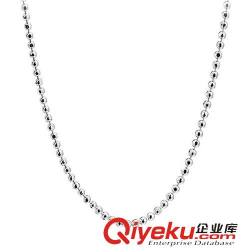 項(xiàng)鏈單鏈（吊墜配鏈） 單鏈 女士鎖骨鏈 純銀假一賠十16/18寸圓珠配鏈 精致禮品SL332原始圖片2