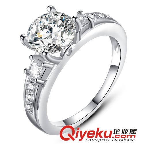 鍍真白金首飾（鑲鉆） 女戒滿天星手飾 鉆戒批發(fā) 鍍白金小商品 女士生日禮品 戒指DJ955