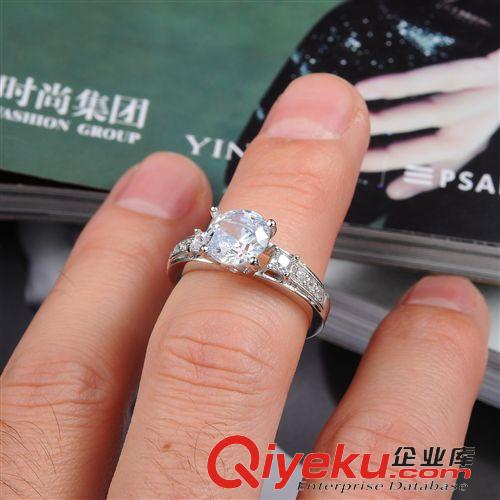 鍍真白金首飾（鑲鉆） 女戒滿天星手飾 鉆戒批發(fā) 鍍白金小商品 女士生日禮品 戒指DJ955