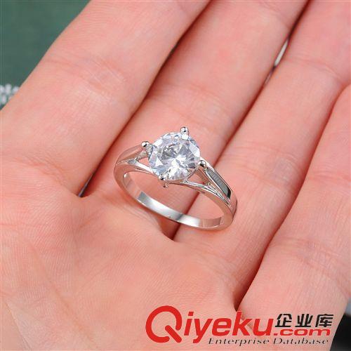 鍍真白金首飾（鑲鉆） 歐美戒指 手飾小禮品 鍍白金新款女士指環(huán)批發(fā) 混批 可定做DJ939原始圖片2