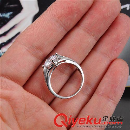 鍍真白金首飾（鑲鉆） 歐美戒指 手飾小禮品 鍍白金新款女士指環(huán)批發(fā) 混批 可定做DJ939原始圖片3