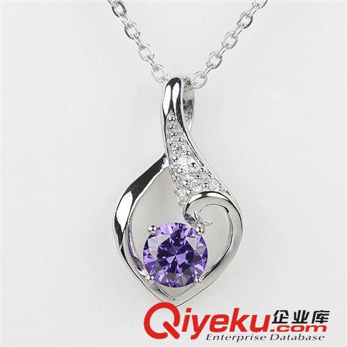 吊墜/項墜 新款配930純銀鍍白金鏈條吊墜 時尚OL925純銀鍍白金吊墜銀飾批發