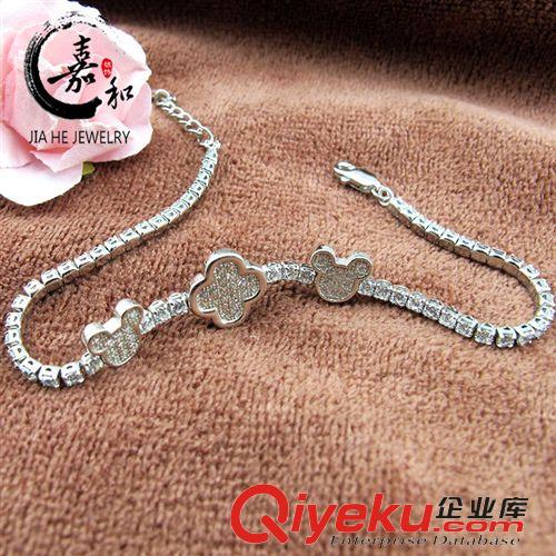 1.20新上 嘉和首飾可愛老鼠925銀飾品 韓版簡約浪漫歐美羅馬手鏈