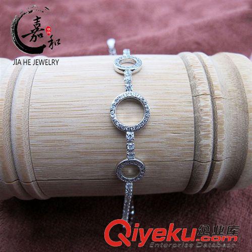 1.20新上 嘉和首飾三圓925銀飾品 手鏈 韓版簡約浪漫歐美羅馬手鏈原始圖片2
