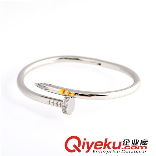 手鐲 速賣通外貿貨源來自星星的你韓劇全智賢手鐲 釘子帶鉆不銹鋼手鐲