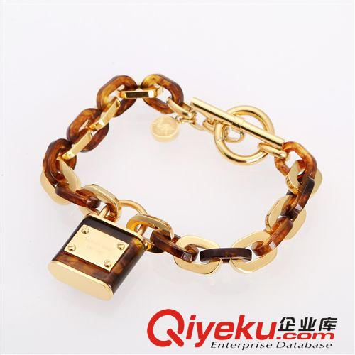 手鐲 歐美dp首飾外貿(mào)出口混批 MK鎖頭樹脂手鏈 批發(fā) 速賣通飾品貨源