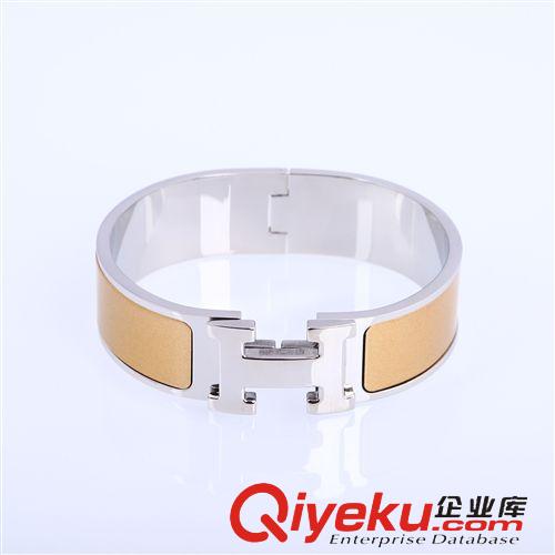 愛馬S 速賣通外貿貨源出口混批 多色旋轉寬版旋轉卡扣不銹鋼手鐲原始圖片2