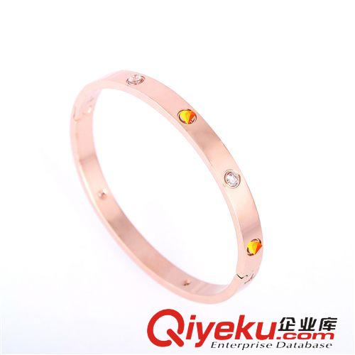 卡‘S 速賣通外貿出口混批 歐美卡D亞經典真釘帶鉆卡扣不銹鋼手鐲批發原始圖片3