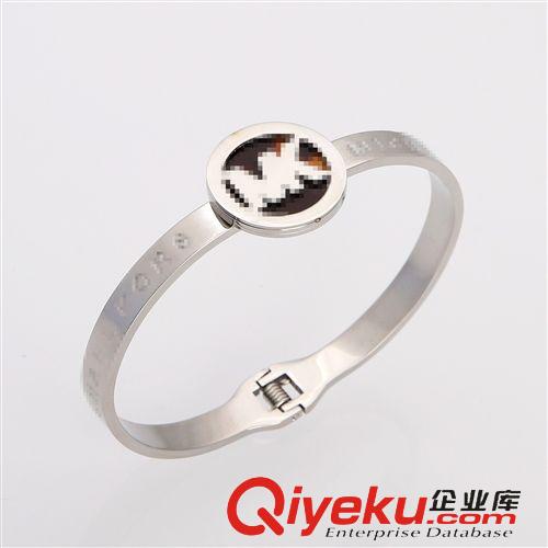 MK 歐美大牌首飾出口混批 MK字母豹紋圓盤不銹鋼手鐲批發(fā) 速賣通貨源原始圖片2