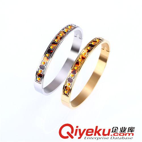 MK 速賣通外貿(mào)貨源廠家批發(fā) 鏤空mk字母鍍金手鐲 樹脂豹紋不銹鋼手鐲