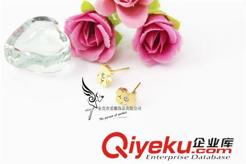 可混批不銹鋼耳釘 愛戴供應(yīng)個性時尚耳環(huán)真空電鍍帶鉆耳環(huán)廠家直銷不銹鋼飾品