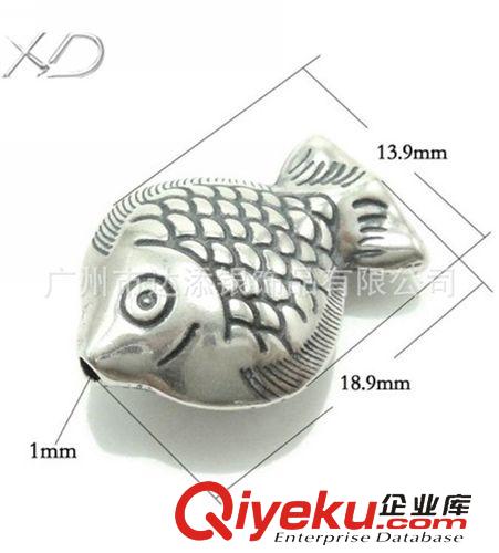 純銀珠子 XD KM363 泰銀魚 手鏈配件diy 純銀隔珠配件 銀首飾廠家 925銀原始圖片3