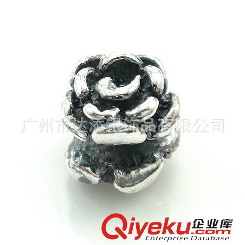 925泰銀配件 XD X056 純銀雙面玫瑰花隔珠 時(shí)尚DIY配件 925純銀仿古飾品原始圖片2