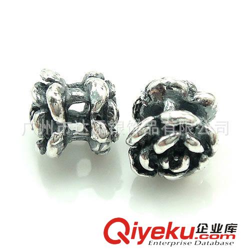 925泰銀配件 XD X056 純銀雙面玫瑰花隔珠 時(shí)尚DIY配件 925純銀仿古飾品原始圖片3