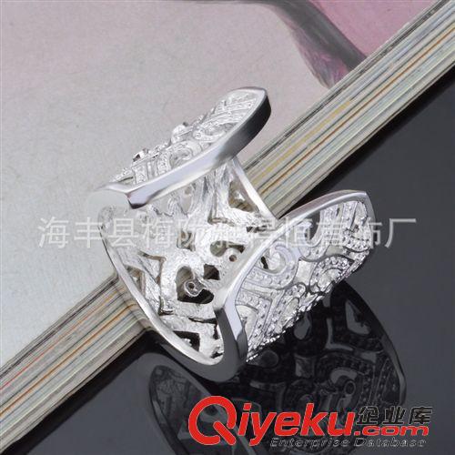 外貿(mào)鍍銀系列 歐美熱銷鑲鉆戒指 首飾廠低價(jià)外貿(mào)戒指批發(fā) 韓國925銀戒指手飾原始圖片2