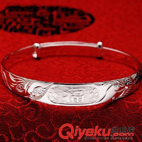 手鐲專區 盈冠  千足銀手鐲飾品 韓國手環 女款 龍鳳福手鐲 批發 混批