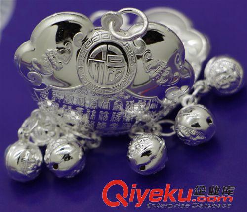 兒童飾品 傳統款銀鎖99足銀長命鎖 長命富貴 福  兒童純銀飾吊墜原始圖片2