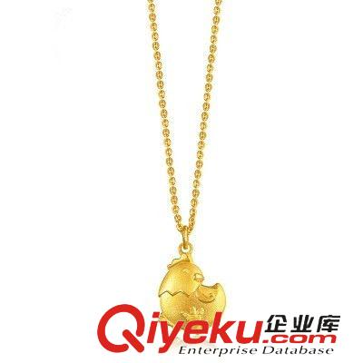 仿3D硬金飾品 黃金Q版生肖雞吊墜黃金項(xiàng)墜女款