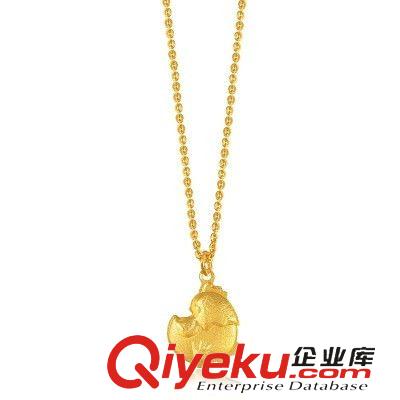 仿3D硬金飾品 黃金Q版生肖雞吊墜黃金項(xiàng)墜女款