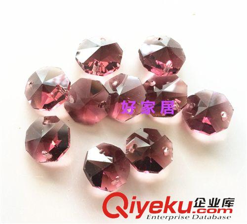 水晶散珠 彩色八角珠 水晶八角珠14mm diy水晶飾品配件材料 珠簾散珠批發(fā)原始圖片2