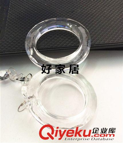 水晶吊墜 水晶圈50mm 水晶燈水晶吊環(huán) diy飾品配件材料 珠簾散珠子廠家批發(fā)