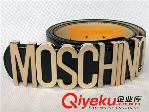 包装盒-首饰袋-其它配件 莫斯奇诺皮带腰带 MOSCHINO belt 漆皮女士百搭字母扣牛皮腰封