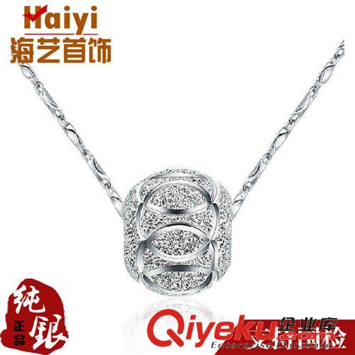 tj專區(qū) 純銀吊墜s925 現(xiàn)貨銀飾品批發(fā)項(xiàng)鏈配飾 短款鎖骨鏈 轉(zhuǎn)運(yùn)珠奧迪珠