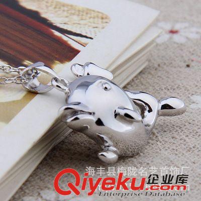 海豚魚類 zp925純銀鍍白金光面海豚吊墜/海豚項(xiàng)墜 {zx1}飾品 廠家直銷