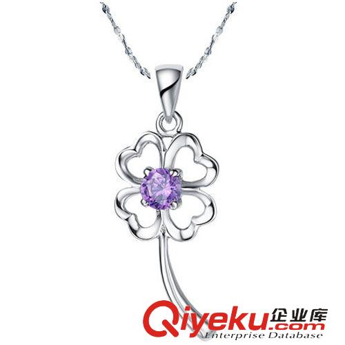 項(xiàng)鏈系列 小飾品批發(fā) 925純銀吊墜 女款 四葉草八心八箭韓款項(xiàng)飾吊墜 代發(fā)原始圖片2